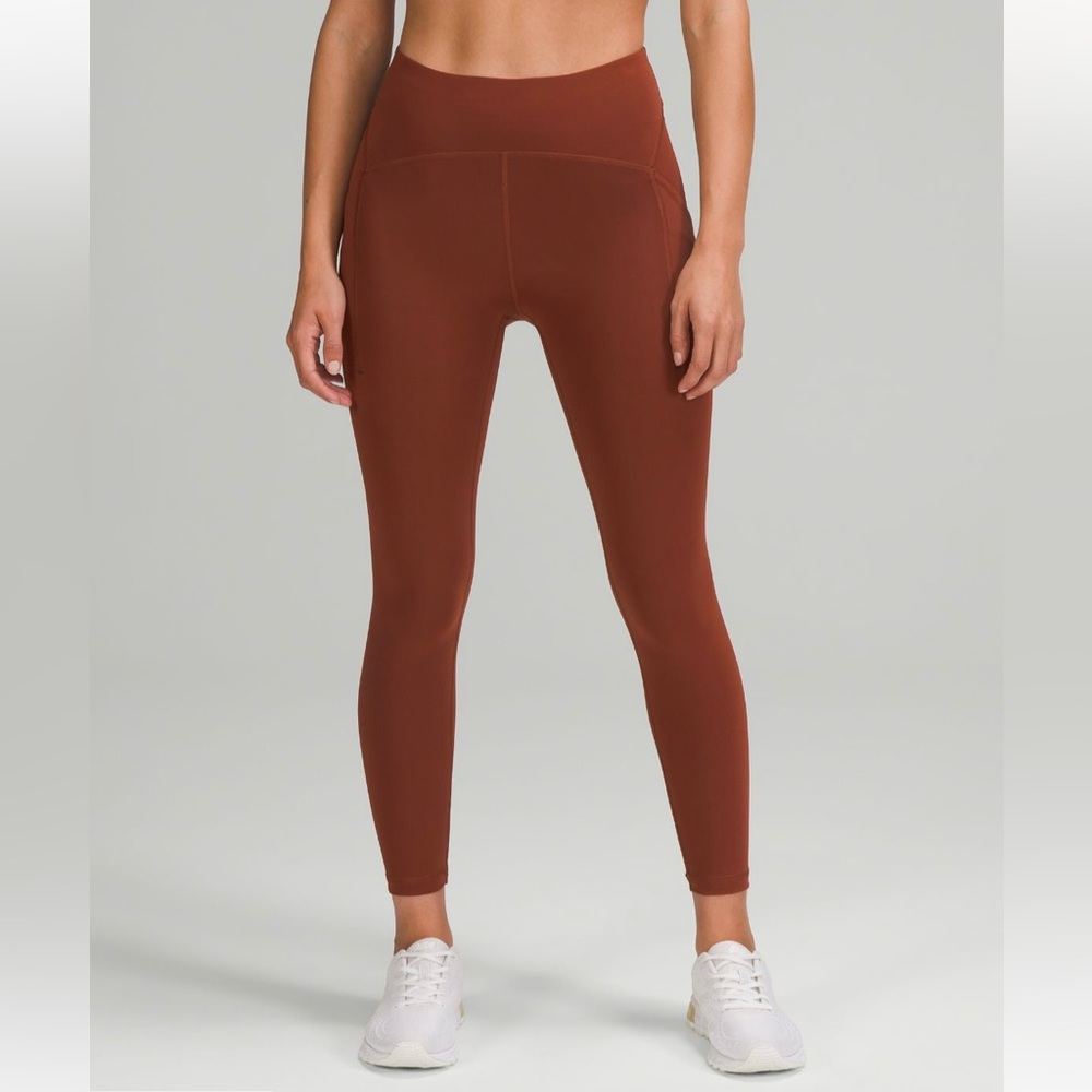 Lululemon Power Thru HR *w/pockets Size 6 Date Brown